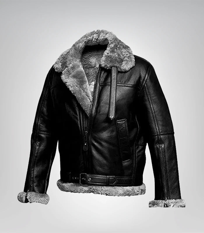 Classic men's pilot jacket – genuine leather RAF bomber style