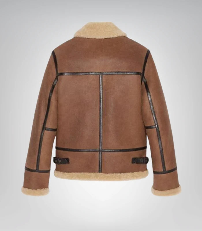 Anderson Light Brown Aviator Shearling Jacket