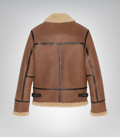 Anderson Light Brown Aviator Shearling Jacket