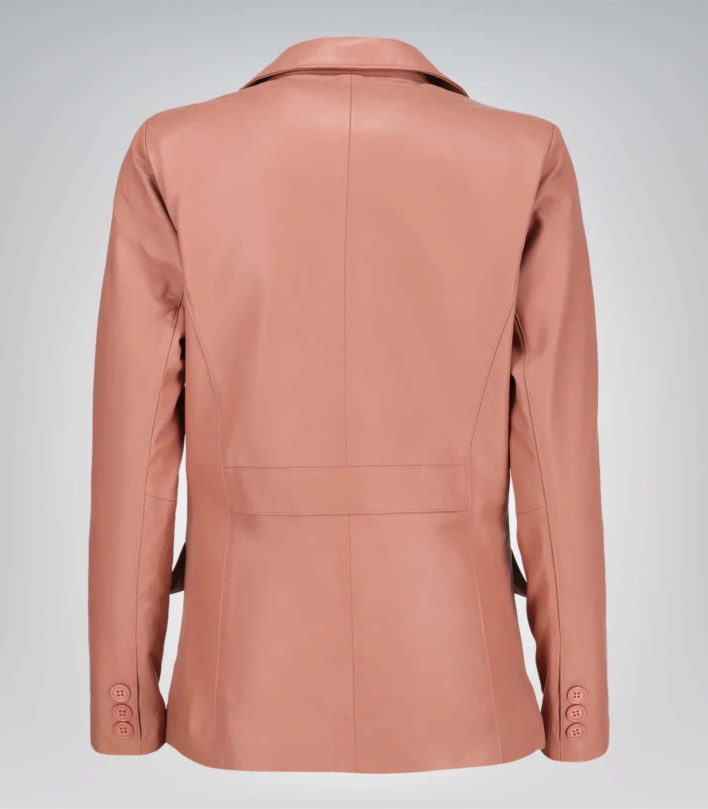 Women’s elegant pink lambskin blazer – timeless and premium leather design