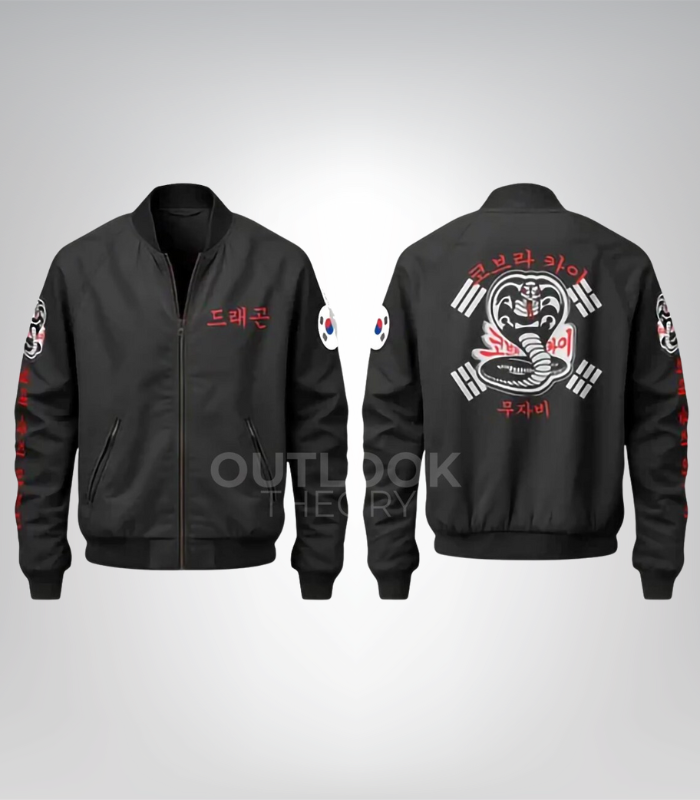 Premium leather bomber jacket – Cobra Kai John Kreese cosplay outfit