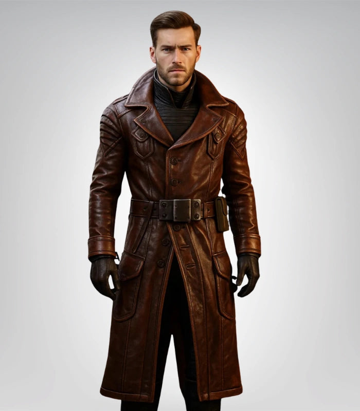 Colonel Autumn Fallout 3 Leather Coat Cosplay Trench
