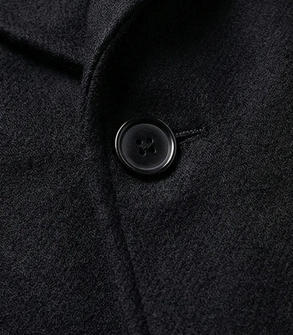 Men’s 1920s Gangster Black Wool Overcoat Shelby Style Long Coat