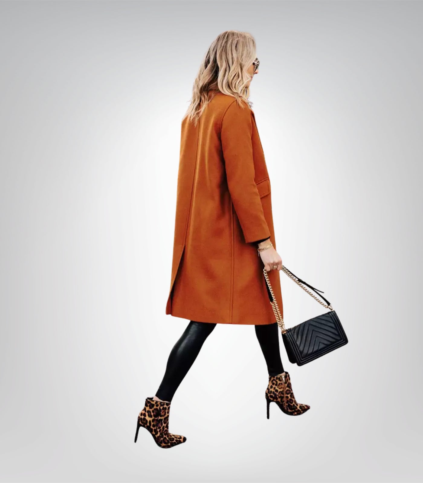 The Classicist Women’s Rust Double-Breasted Wool Coat Timeless Winter Essential