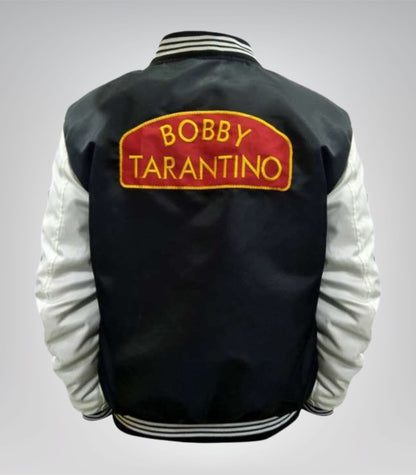 Bobby Tarantino Satin Bomber Jacket Logic Inspired Black &amp; White Jacket