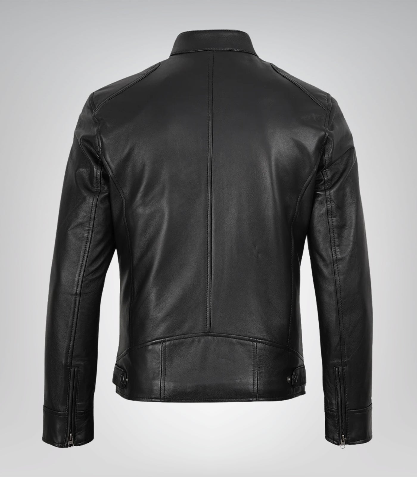 Timeless Black Motorcycle Jacket for Men, Crafted from Real Leather