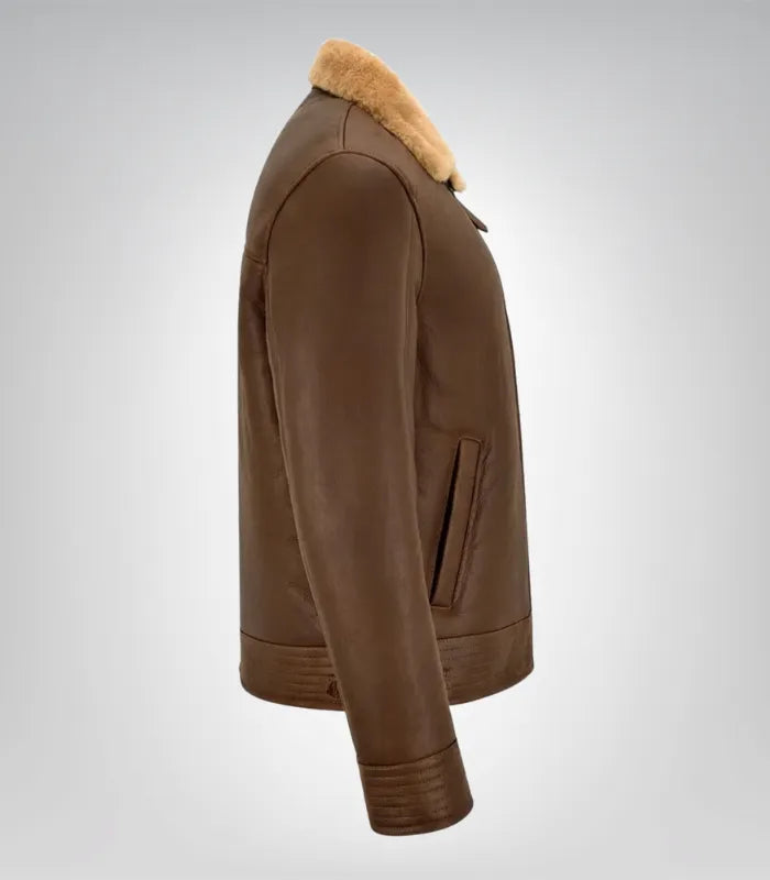 Warm men’s B3 aviator jacket – genuine sheepskin flying coat