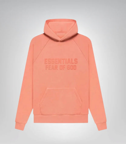 Streetwear coral hoodie – Fear of God Essentials 2025 edition