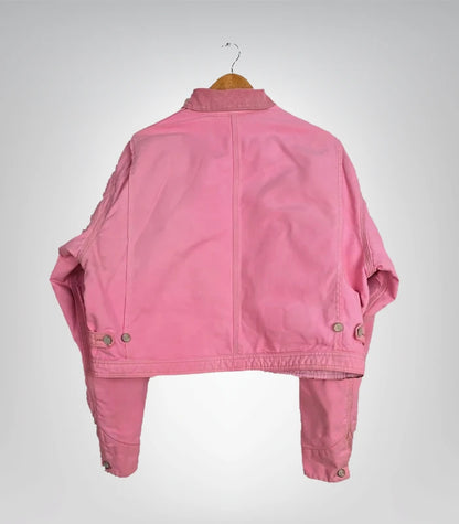 Vintage-inspired Carhartt x Yankees denim crop jacket for women