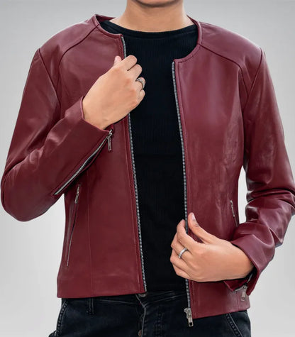 Women’s Basic Everyday Lambskin Leather Jacket – Minimalist Classic