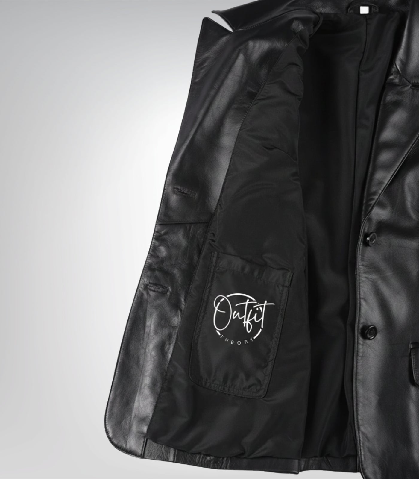 Women’s Black Leather Blazer – Classic Two-Button Genuine Lambskin Jacket