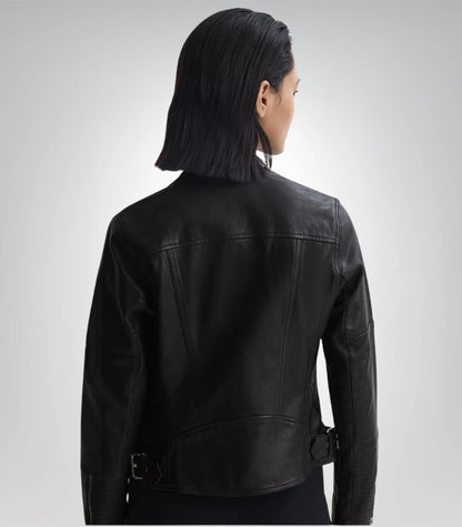 Women’s Genuine Leather Jacket Handmade Sheepskin Cropped Street Style