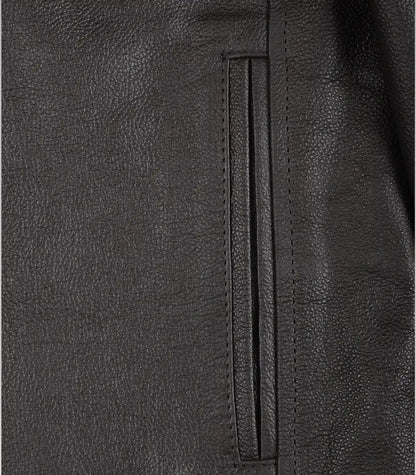 Men’s Dark Brown Cowhide Leather Motorcycle Jacket Premium Biker Style
