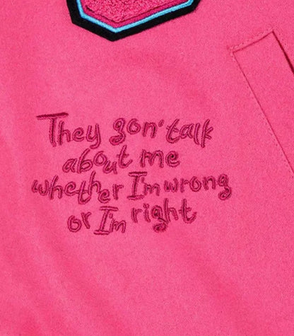 Gag City Inspired Women’s Pink Varsity Jacket