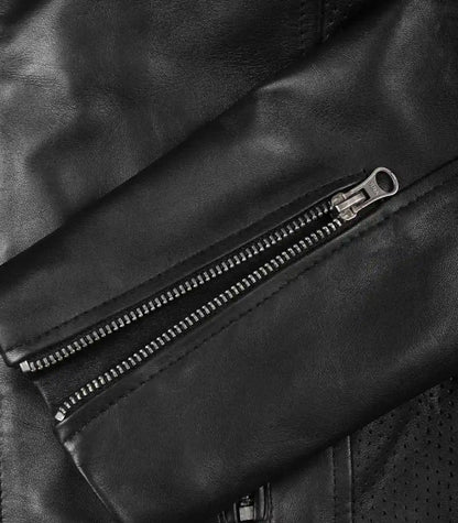 Women’s Timeless Black Leather Motorcycle Jacket