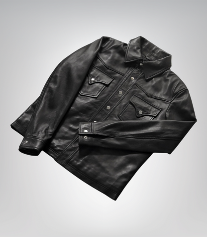 Ranchson Black Leather Shirt