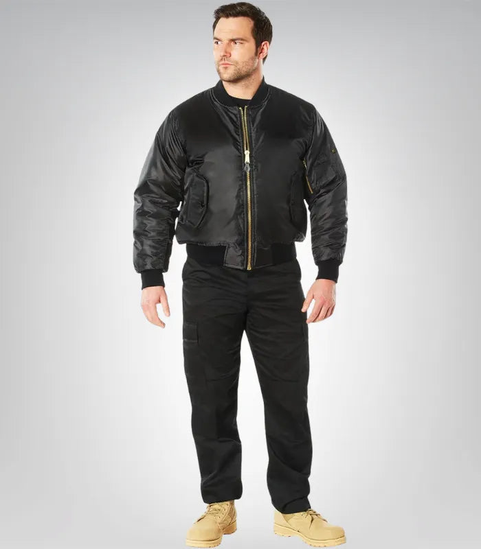Men’s dark brown B3 bomber jacket – genuine RAF sheepskin leather aviator style