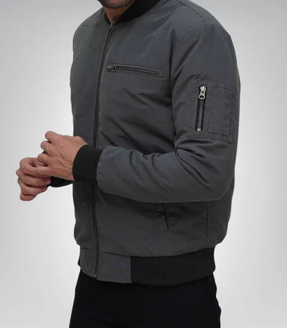 Reversible MA-1 flight jacket for men – classic bomber style coat