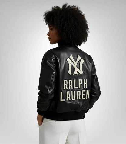 Polo Ralph Lauren x Yankees leather varsity jacket – vintage sportswear