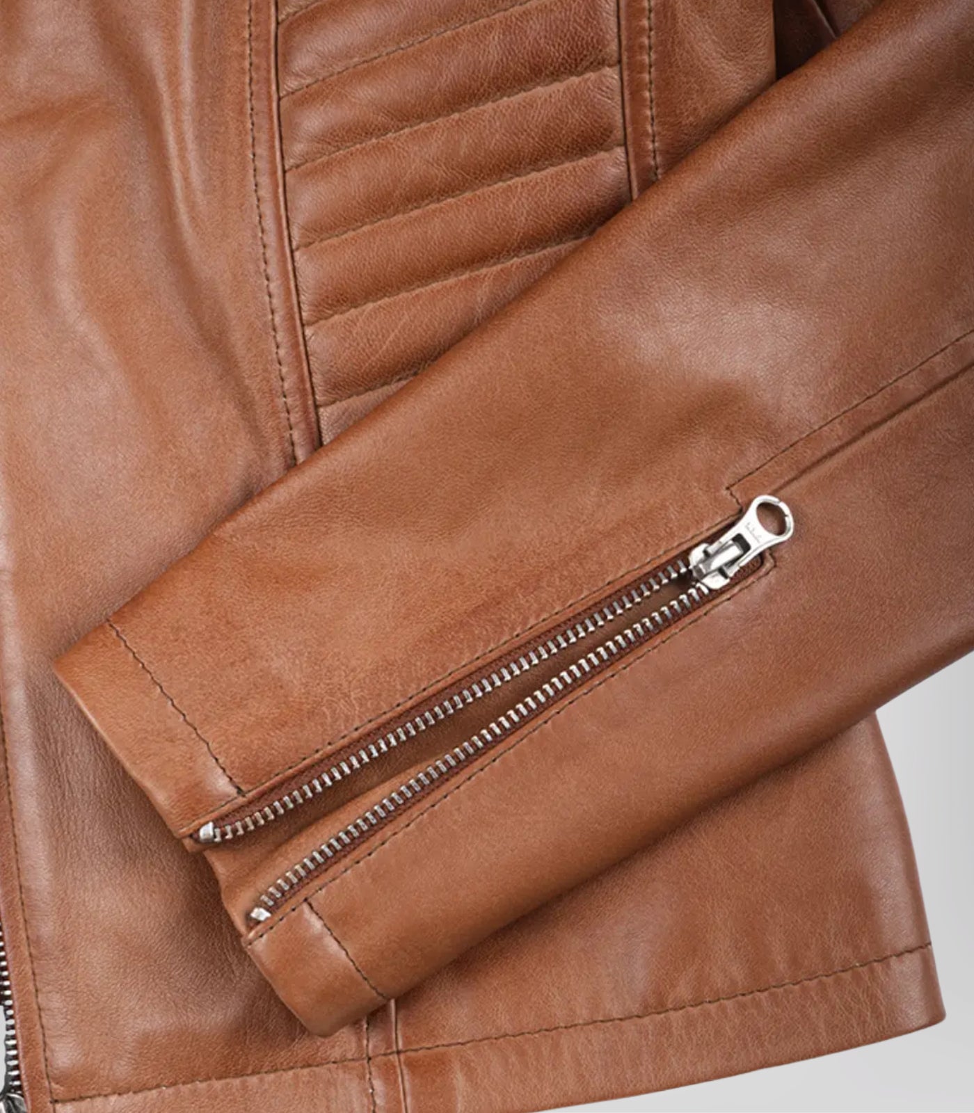 Tan Women’s Slim-Fit Premium Leather Jacket