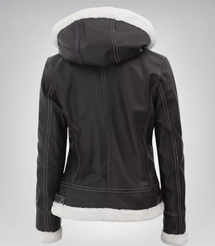 Classic men’s black leather coat with sherpa lining – Bane inspired look