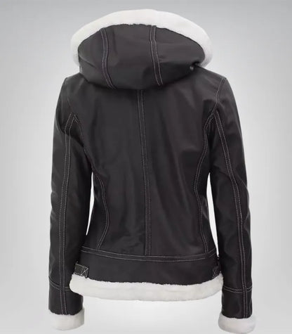 Classic men’s black leather coat with sherpa lining – Bane inspired look
