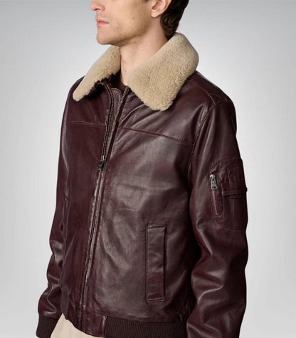 Classic aviator jacket for women – genuine leather design