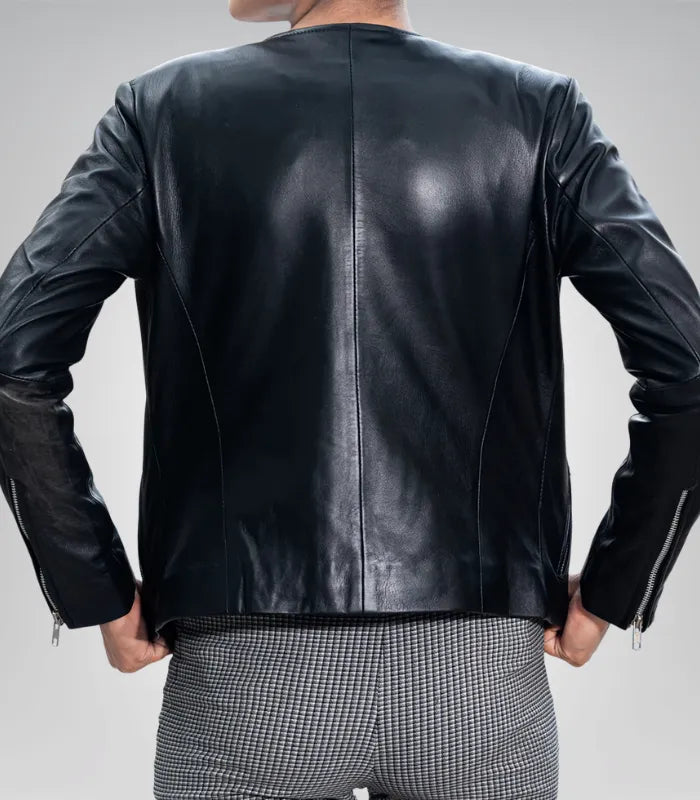 Classic Women’s Lambskin Leather Jacket – Minimalist Daily Outerwear