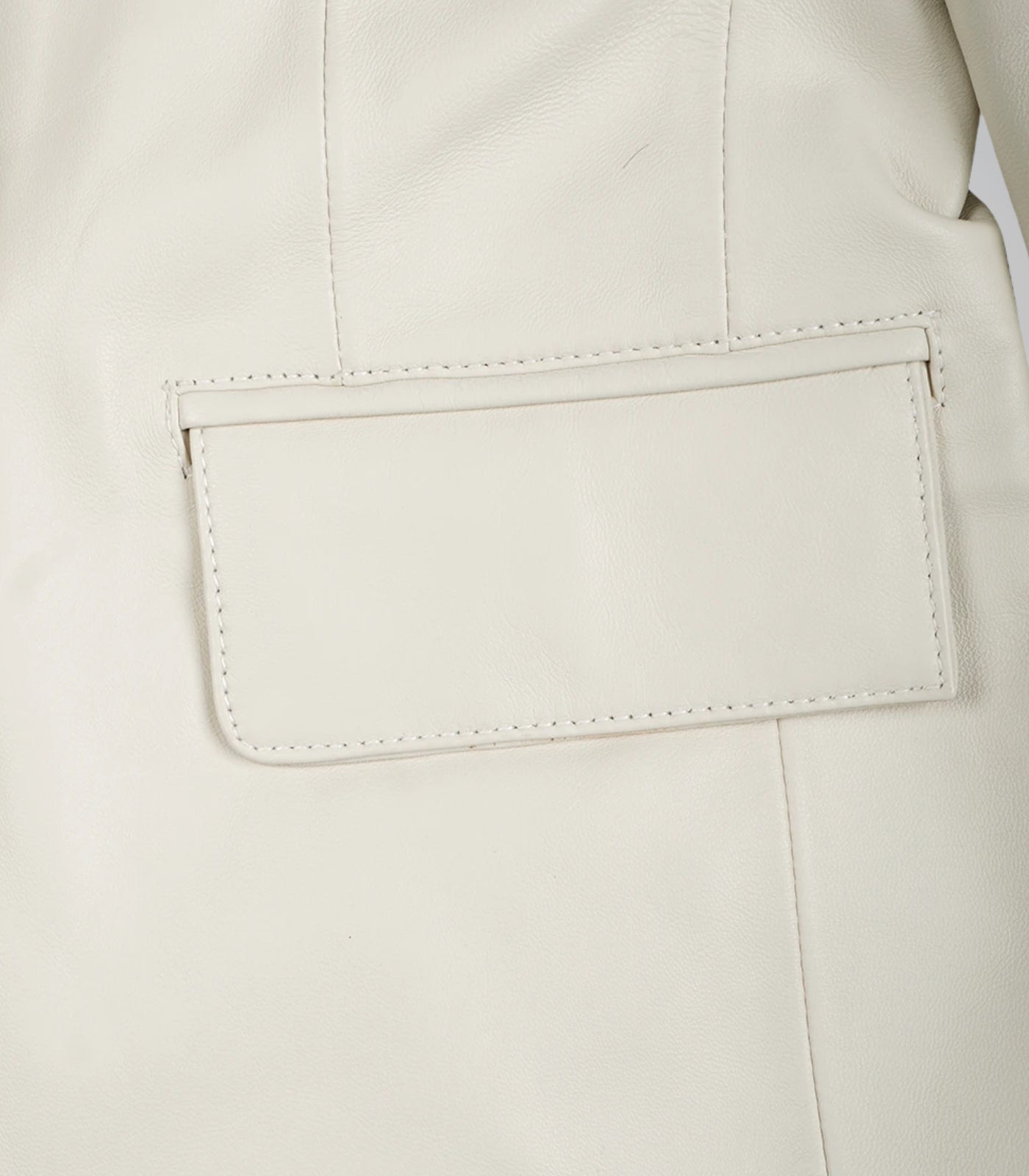 Women’s genuine off-white lambskin leather blazer