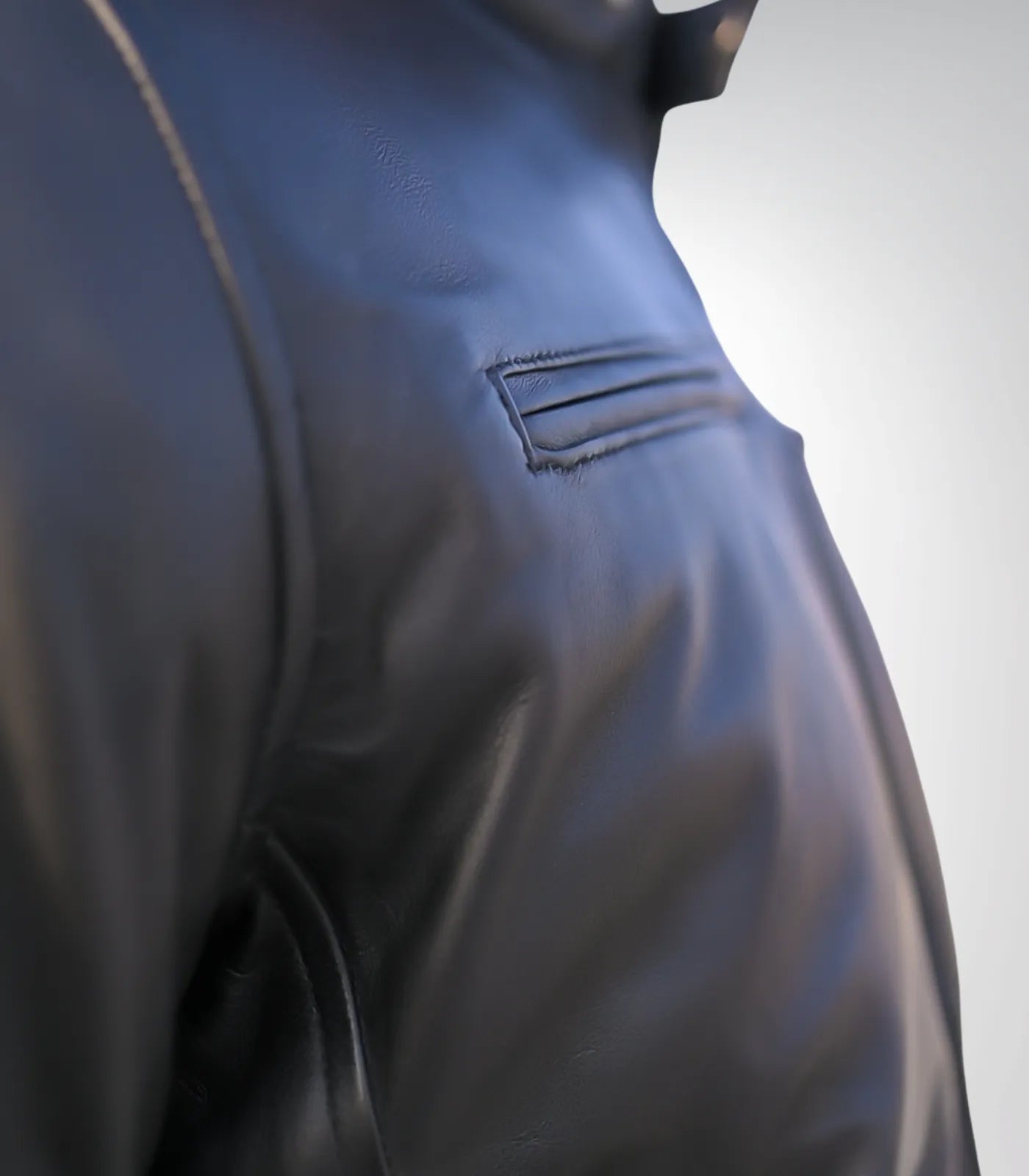 Black leather biker jacket for men – soft sheepskin aniline finish
