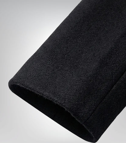 Men’s 1920s Gangster Black Wool Overcoat Shelby Style Long Coat