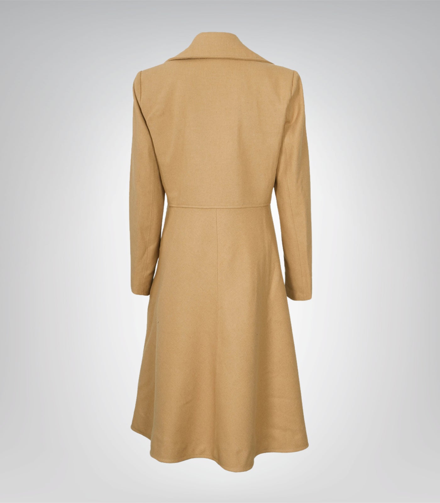 The Commander Women’s Beige Double-Breasted Wool Trench Coat Long Tailored Winter Coat