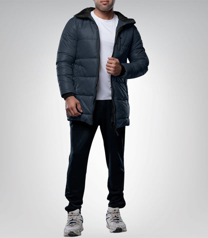Alton Blue Men’s Hooded Puffer Coat Insulated Winter Parka, Water &amp; Wind Resistant Jacket