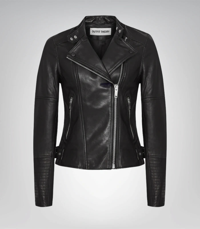 Women’s Genuine Leather Jacket Handmade Sheepskin Cropped Street Style