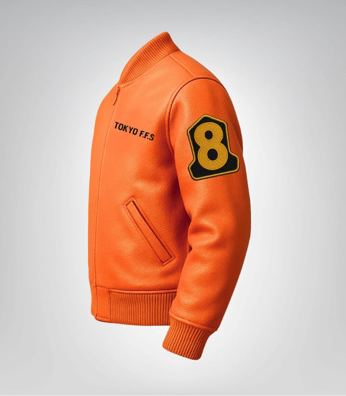 Maki Oze Fire Force Jacket Genuine Sheep Leather Cosplay