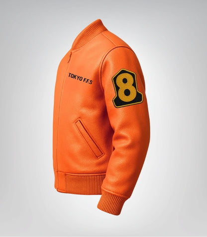 Maki Oze Fire Force Jacket Genuine Sheep Leather Cosplay