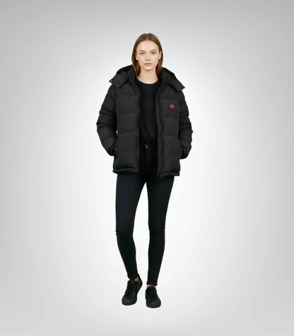 Men’s Trapstar Irongate glossy black puffer – luxury street fashion
