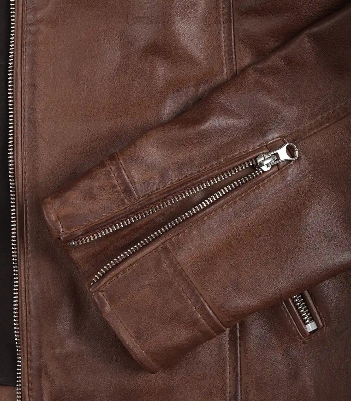 Women's Cognac Moto Leather Biker Jacket