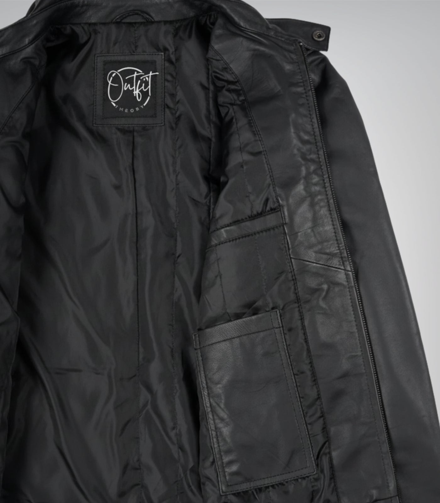 Matte Black Men’s Leather Motorcycle Jacket