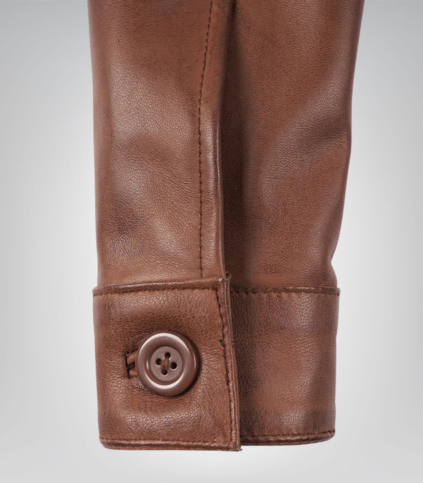 Women’s Cropped Leather Jacket in Cognac