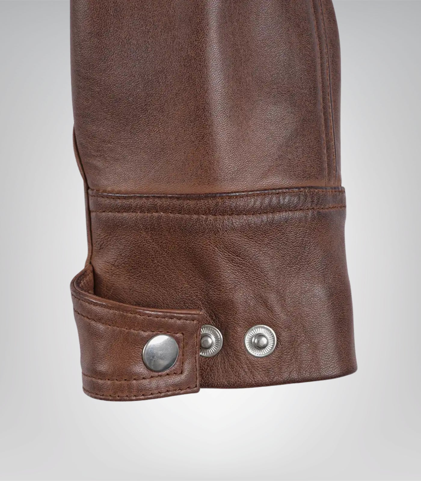 Women’s Cognac Moto Leather Jacket with Quilted Shoulder Detail