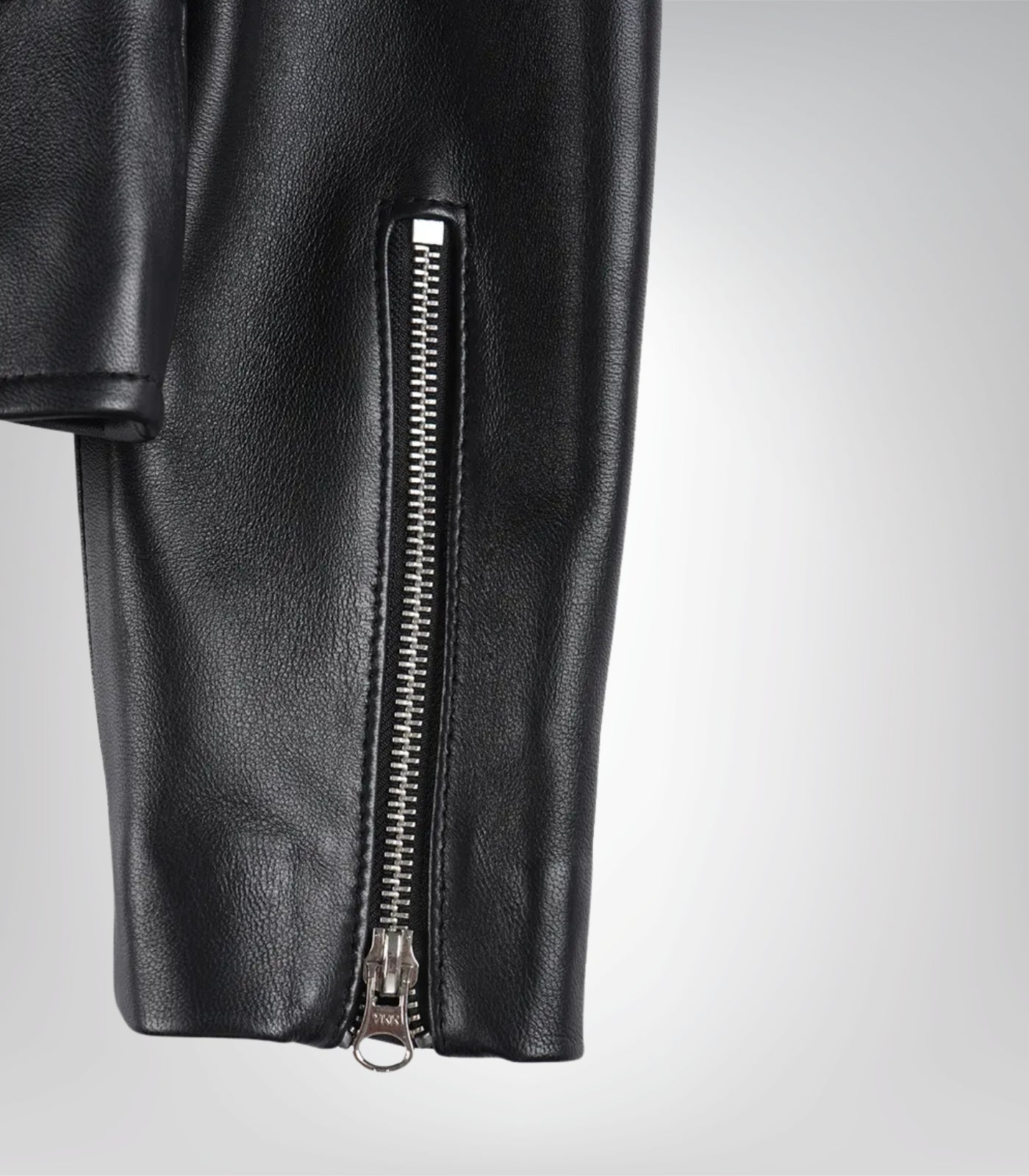 Women’s Genuine Black Leather Jacket in Asymmetrical Biker Design