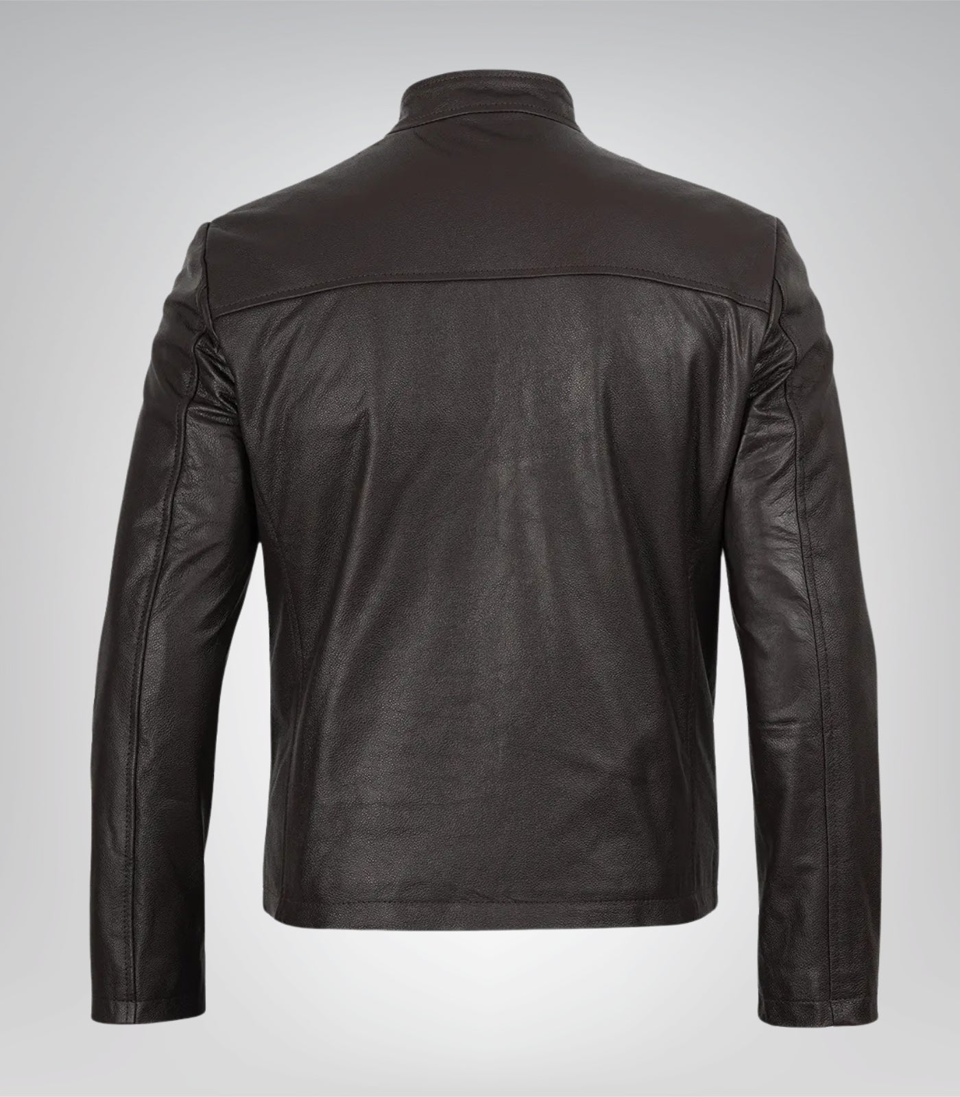 Men’s Dark Brown Cowhide Leather Motorcycle Jacket Premium Biker Style