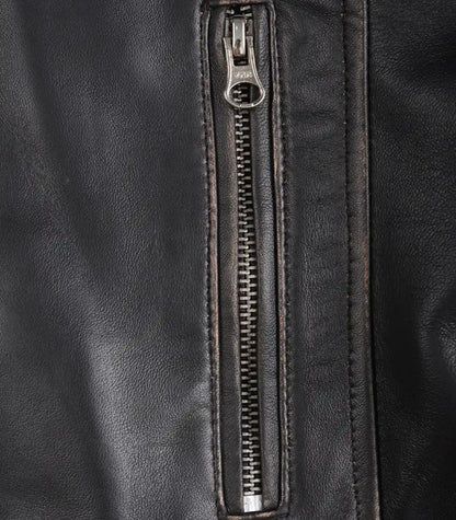 Women’s Premium Distressed Brown Leather Biker Jacket