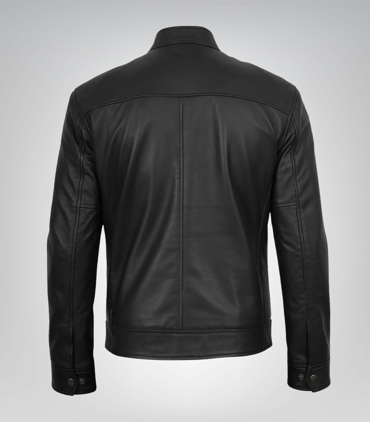 Men’s Motorcycle Black Jacket Genuine Leather Biker Style