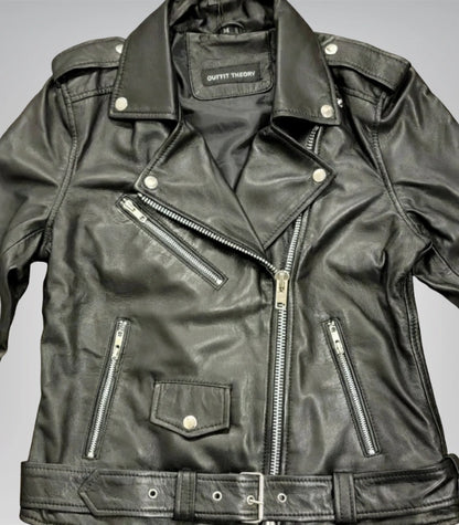 Women’s leather blazer coat – short stylish streetwear outerwear