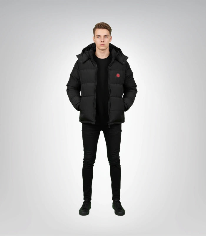 Black Trapstar Irongate Puffer Jacket Gloss