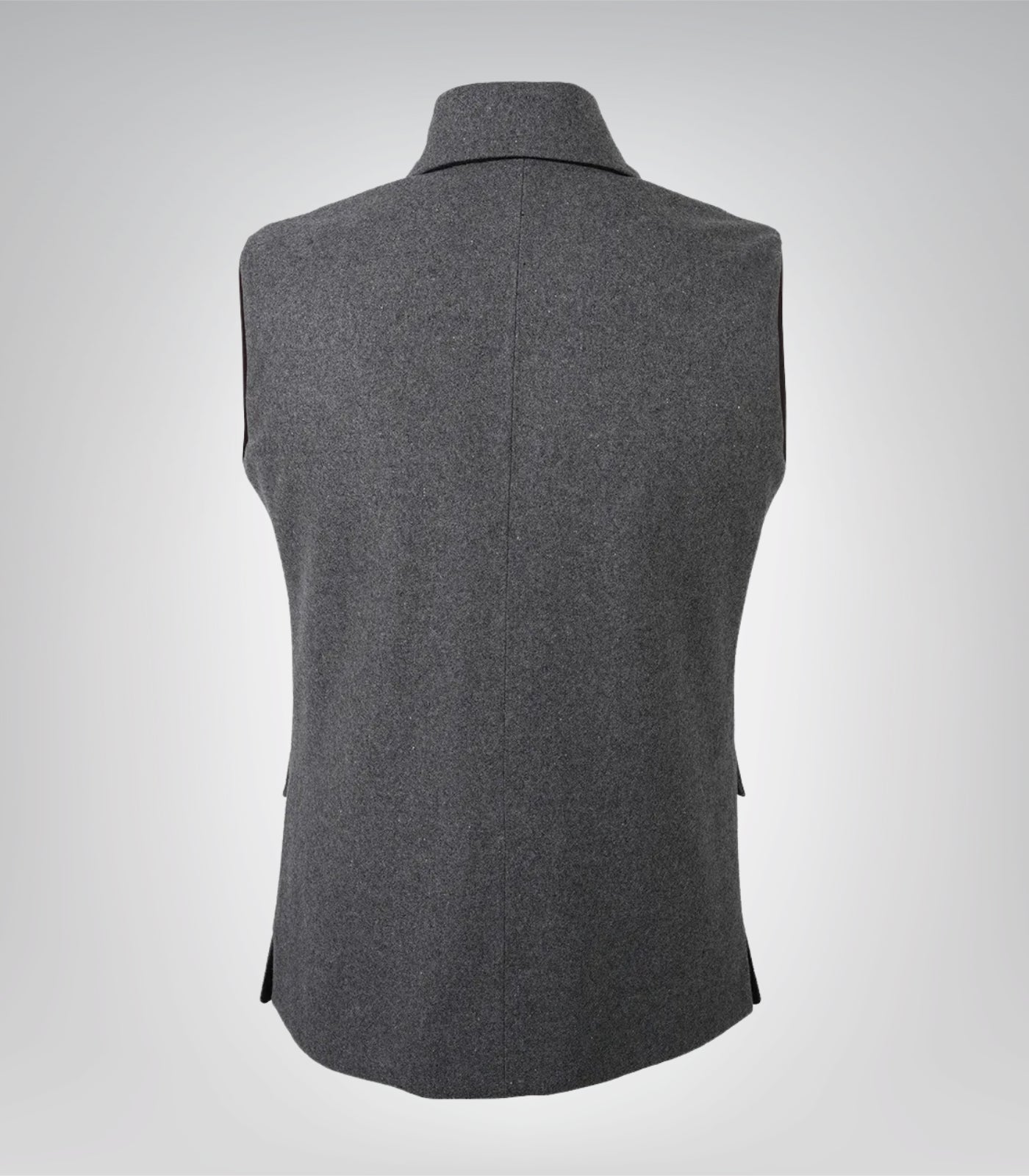 Lester Men Black and Gray Reversible Wool Vest