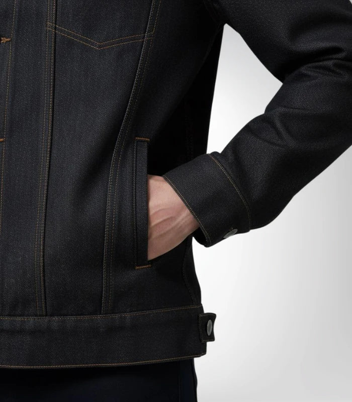 Conard Faded Black Denim Trucker Jacket
