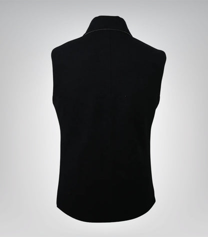 Lester Men Black and Gray Reversible Wool Vest